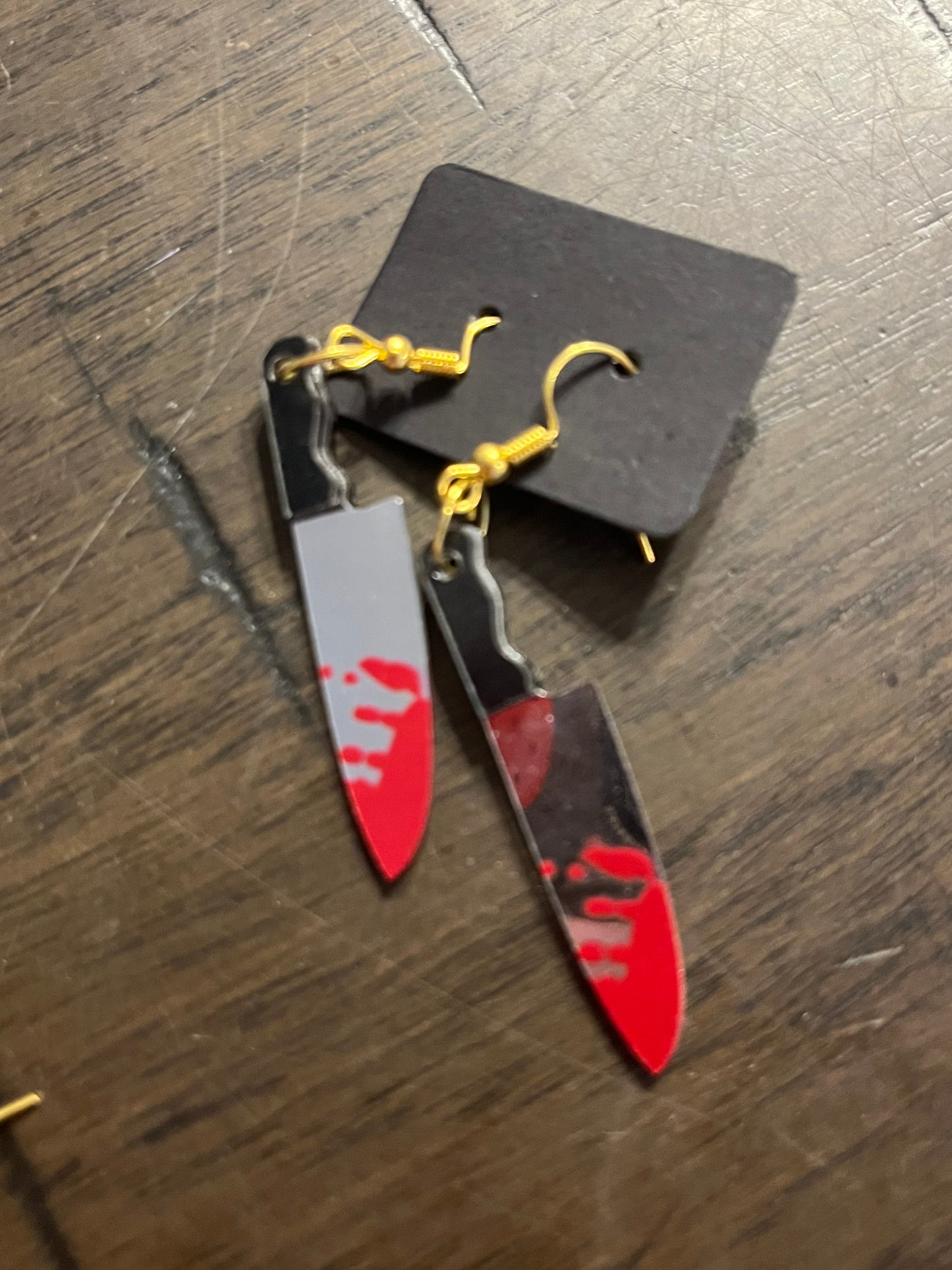 Knife earrings