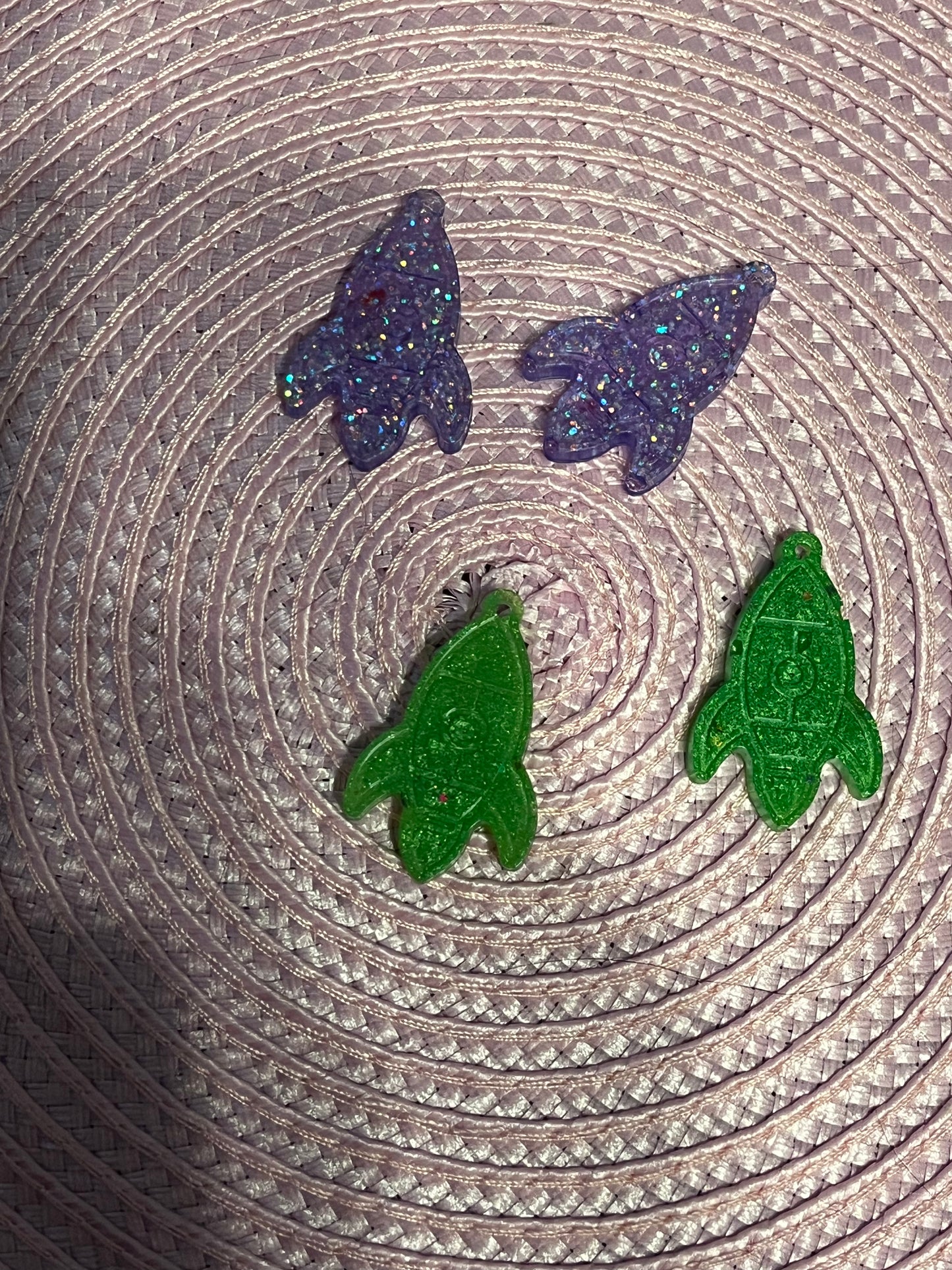Rocket ship earrings