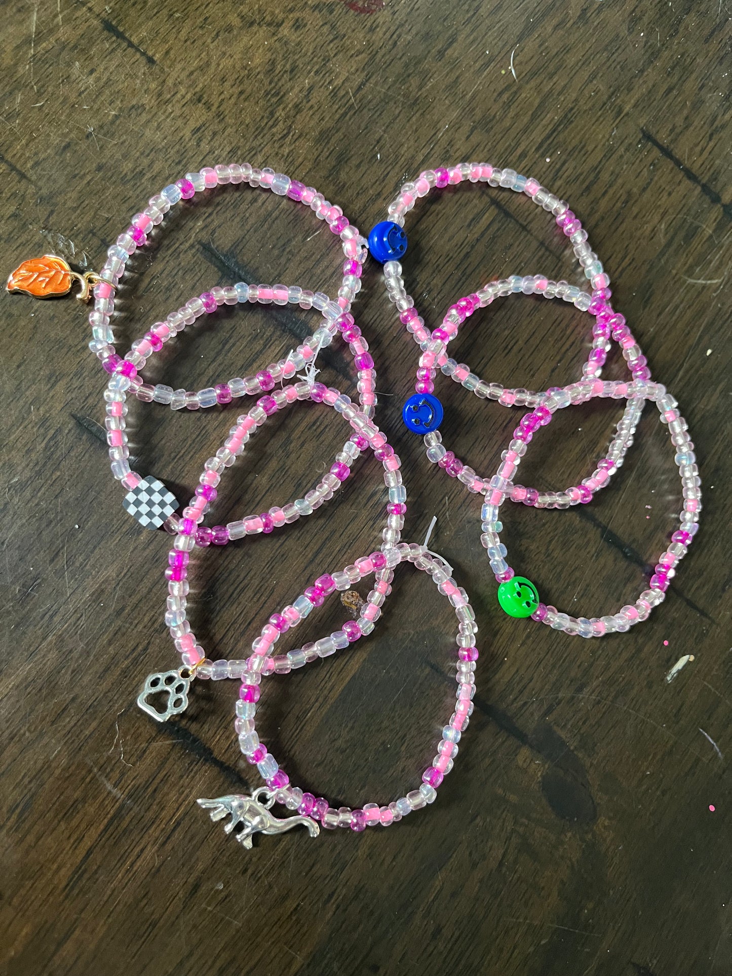 Pink bracelets