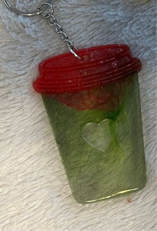 Coffee cup keychain