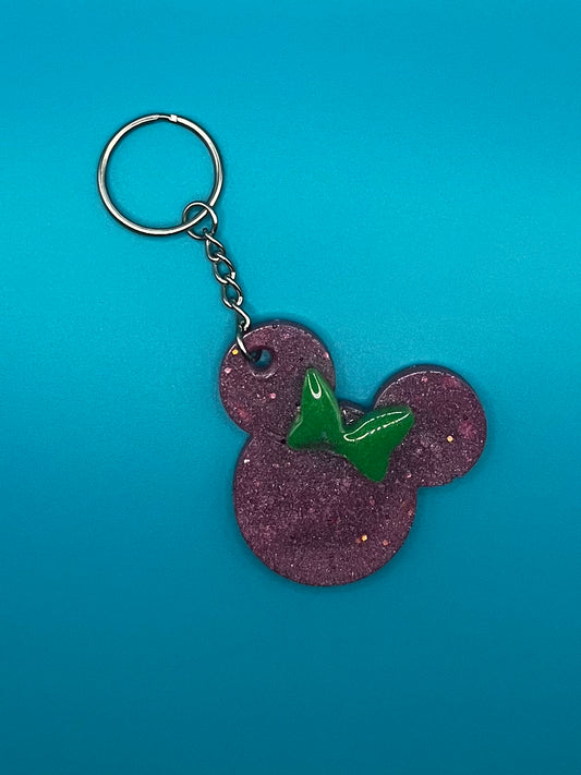 Mouse with bow keychain
