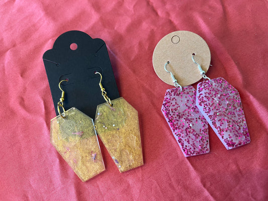 Coffin earrings