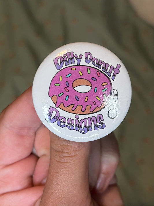 Dilly donut logo pins