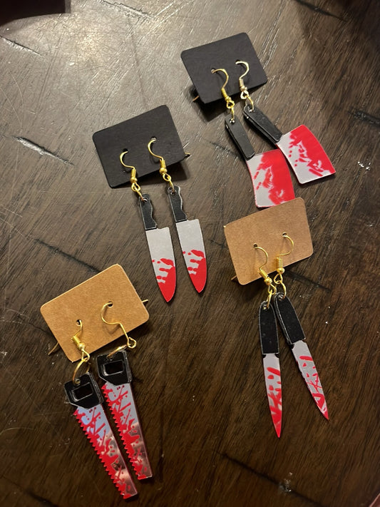 Knife earrings
