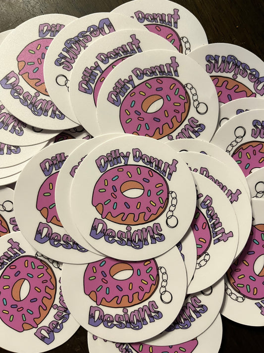 Dilly donut logo sticker