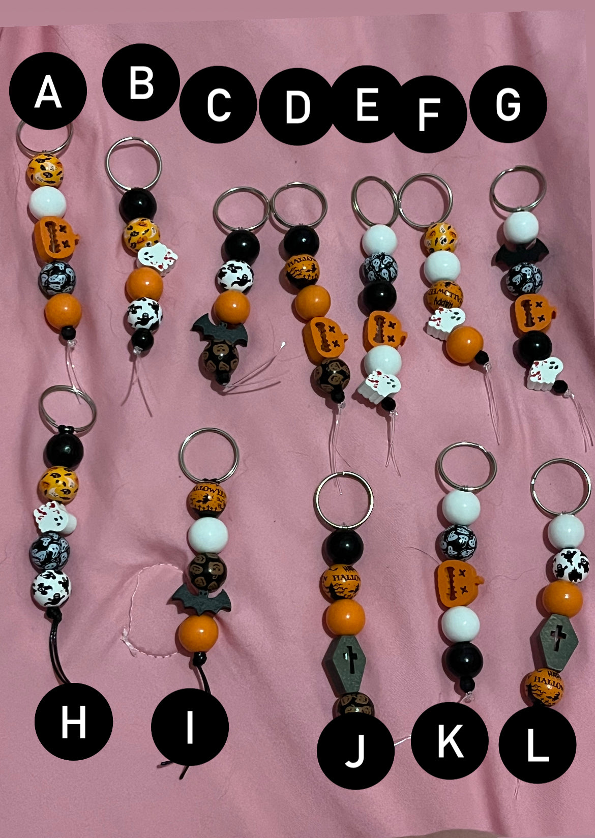 Halloween beaded keychain