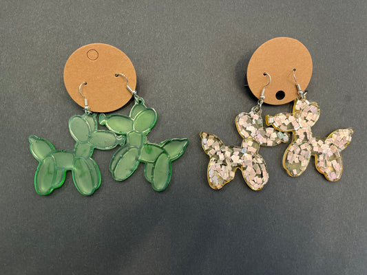 Balloon animal earrings