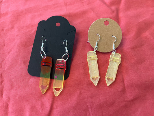 Pencil earrings