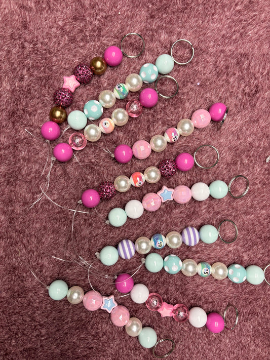 Large bead keychains