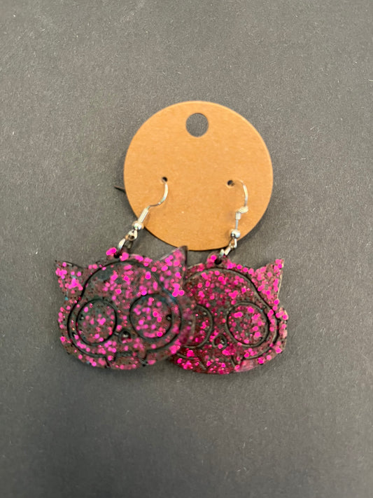 Cat skull earrings