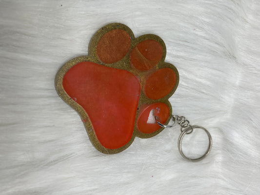 Paw print keychain
